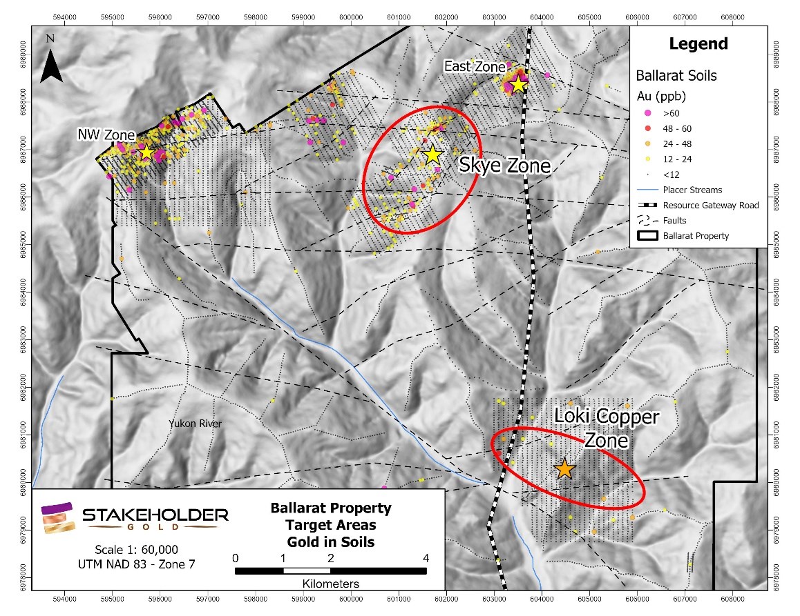 Ballarat Property target areas with gold in soils