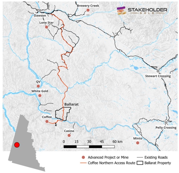 Ballarat Project, Northern Access Route and the Yukon River